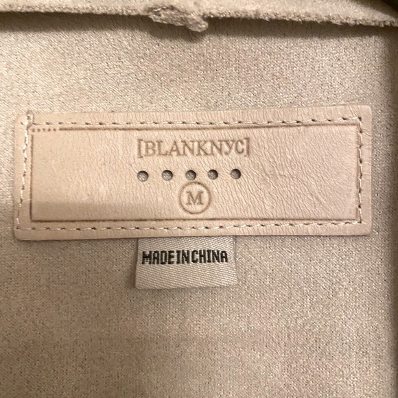 BLANK NYC Faux Suede Drape Jacket | Taupe | Medium - Picture 6 of 16